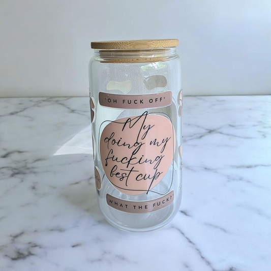 Doing my best glass tumbler